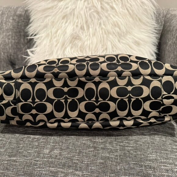 Coach Signature Khaki & Tan Monogram Shoulder Bag – F16610 – Crossbody - Hangtag - Picture 6 of 14